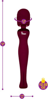 Viben Sultry Rechargeable Body Wand Massager Ruby Body Wands